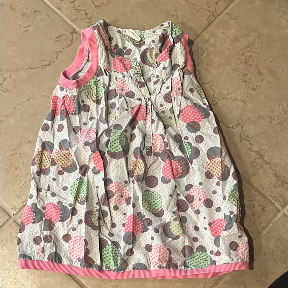 Colorful Polka Dot Sleeveless Dress